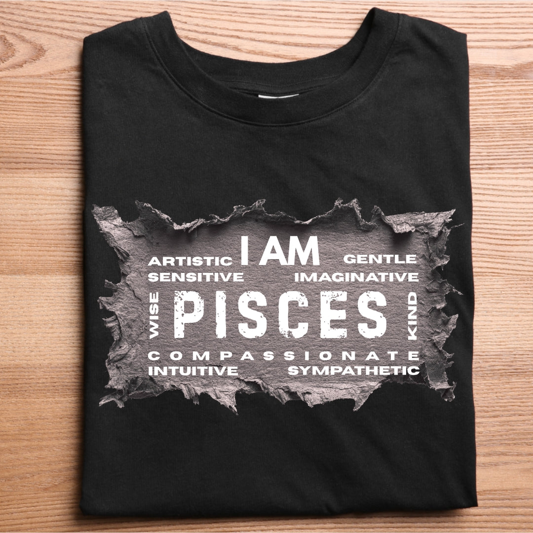 I AM PISCES (Black)